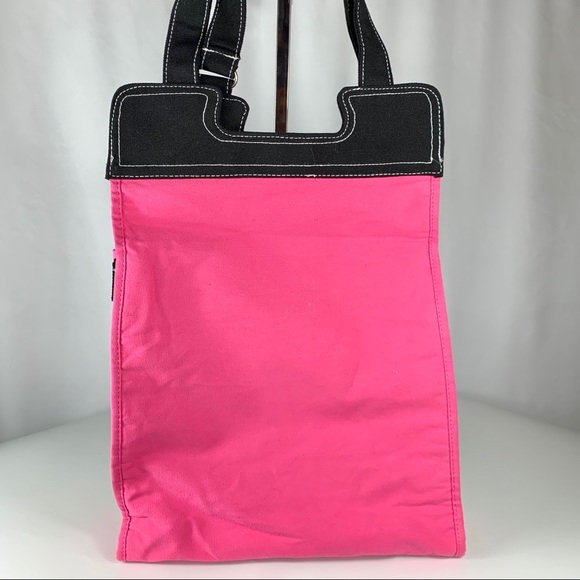 ED HARDY Pink Canvas Screen Printed Design Tote - Picture 3 of 10